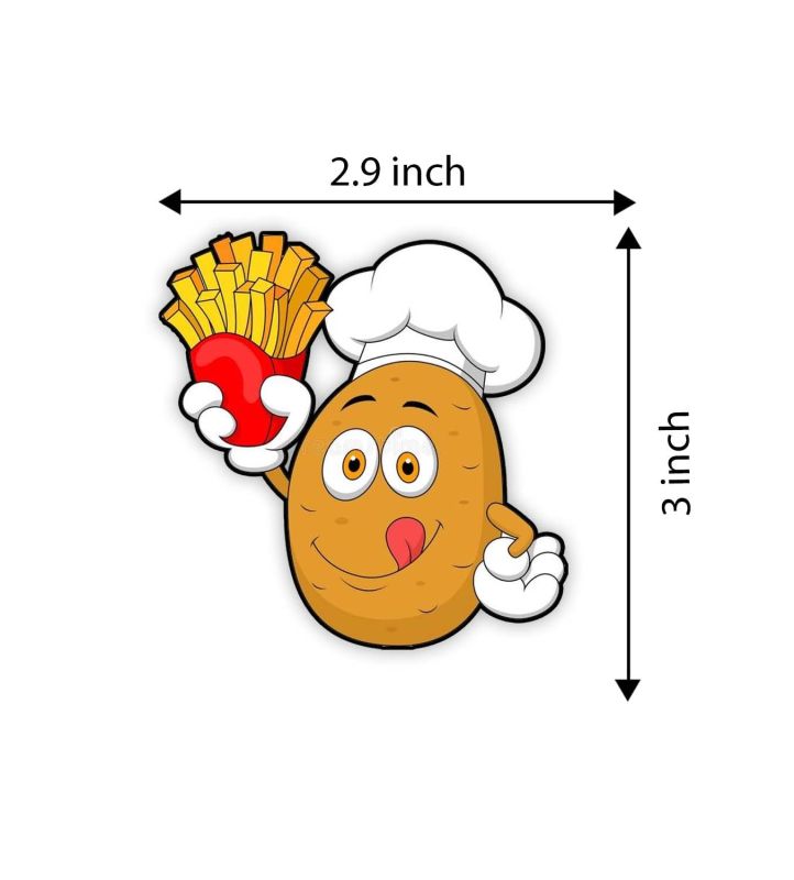 Fast Food Fridge Magnet for Home and Kitchen Decoration | Fridge Magnets for Refrigerator | Best Souvenir Gift (Potato French Fries)